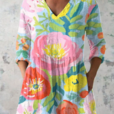 Adeline | Flowing V-Neck Long Blouse