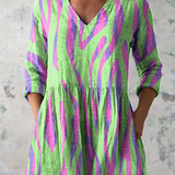 Maisarah | Flowing V-Neck Long Blouse