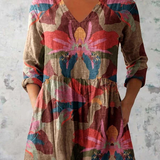 Syafiqah | Flowing V-Neck Long Blouse