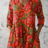 Xin Hui | Flowing V-Neck Long Blouse