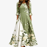 Siti Hajar - Sage Garden Rose Pocket Maxi Dress