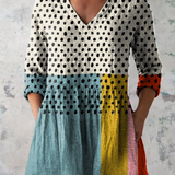 Nadia | Flowing V-Neck Long Blouse