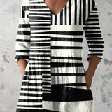 Nurul | Flowing V-Neck Long Blouse