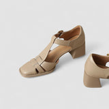 Xinyi™ | Orthopedic T-Strap Block Heels
