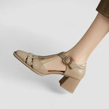 Xinyi™ | Orthopedic T-Strap Block Heels