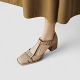 Xinyi™ | Orthopedic T-Strap Block Heels