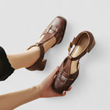 Xinyi™ | Orthopedic T-Strap Block Heels