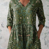 Wan Ting | Flowing V-Neck Long Blouse