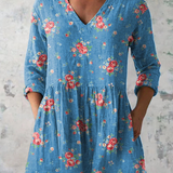 Hui Ling | Flowing V-Neck Long Blouse