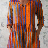 Pei Ling | Flowing V-Neck Long Blouse