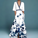 Michelle™ - Elegant Floral Wrap Dress