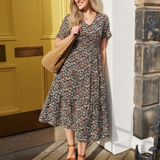 Maddie V-Neck Short Sleeve Dress