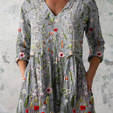 Hui Min | Flowing V-Neck Long Blouse
