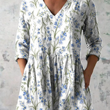 Amirah | Flowing V-Neck Long Blouse