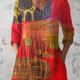 Sabrina | Flowing V-Neck Long Blouse