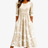 Putri - Soft Meadow Blossom Everyday Midi Dress