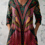 Jia Hui | Flowing V-Neck Long Blouse