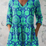 Yi Xuan | Flowing V-Neck Long Blouse