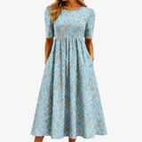 Evelyn - Seaside Mosaic Pocket Maxi Dress
