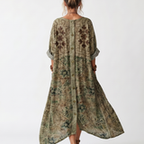 Aleta | Button Front Oversized Pocket Midi Dress