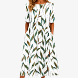 Alyssa - Willow Meadow Botanical Pocket Midi Dress