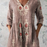 Aisyah | Flowing V-Neck Long Blouse