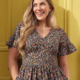 Maddie V-Neck Short Sleeve Dress