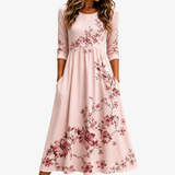 Ying Xuan - Rose Garden Charm Pocket Midi Dress
