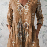 Aisyah | Flowing V-Neck Long Blouse