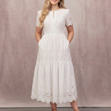 The Georgie Tiered Broderie Dress