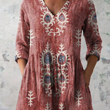 Aisyah | Flowing V-Neck Long Blouse
