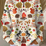 Mechthild | Jumper with Autumn Forest Design