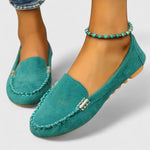Siti | Classic Turquoise Moccasins