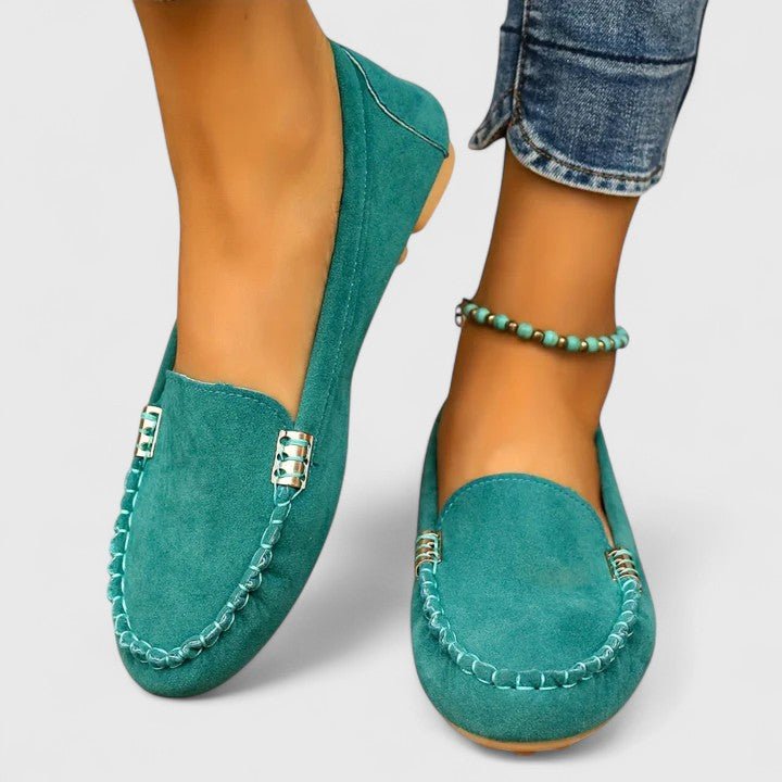 Siti | Classic Turquoise Moccasins