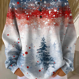 Astrid | Christmas Jumper in Light Blue with Christmas Tree