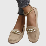 Hui Min | Chain-Detail White Loafers