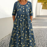 Eliza | Relaxed Midi Dress - Effortless Elegance, Everyday Comfort