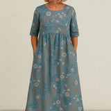Eliza | Relaxed Midi Dress - Effortless Elegance, Everyday Comfort