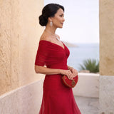 Florendra | Long Floral V Neck Dress
