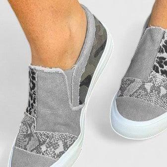 Pei Wen | Patchwork Slip-On Shoes