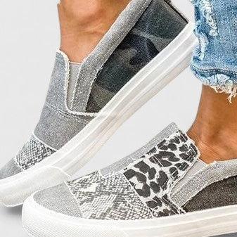 Pei Wen | Patchwork Slip-On Shoes