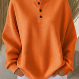 Greta | Simple Jumper in Waffle Knit