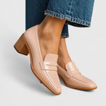 Ting Ting | Block-Heel Pink Loafers