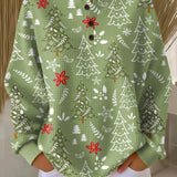Amelia | Green Christmas Tree Sweater