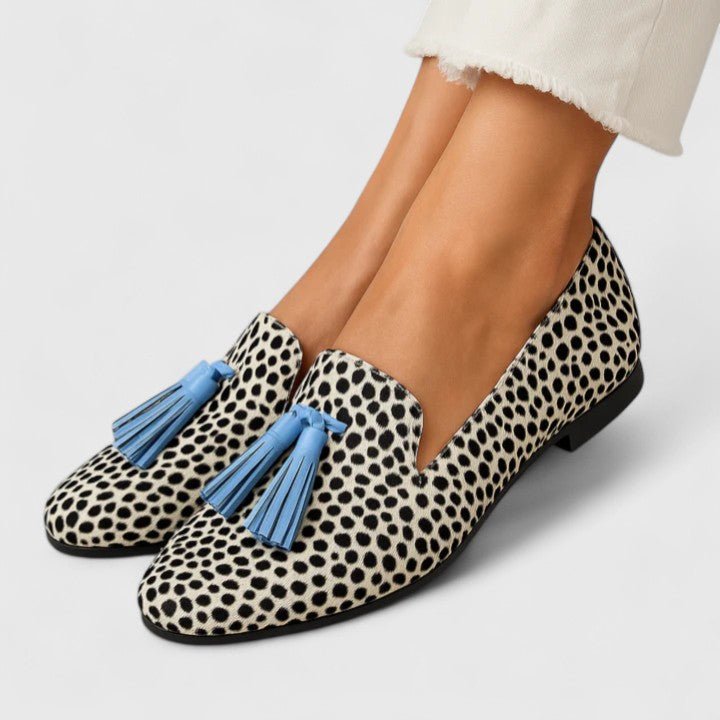 Sarah | Tassel Blue Loafers