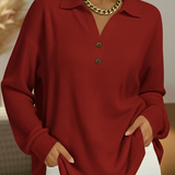 Elke | Simple Jumper with Shirt Collar