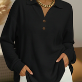 Elke | Simple Jumper with Shirt Collar