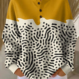 Frieda | Jumper in Mustard Yellow with Spot Pattern