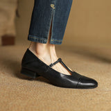 Serene™ | Punching T-Strap Shoes