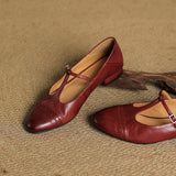 Serene™ | Punching T-Strap Shoes